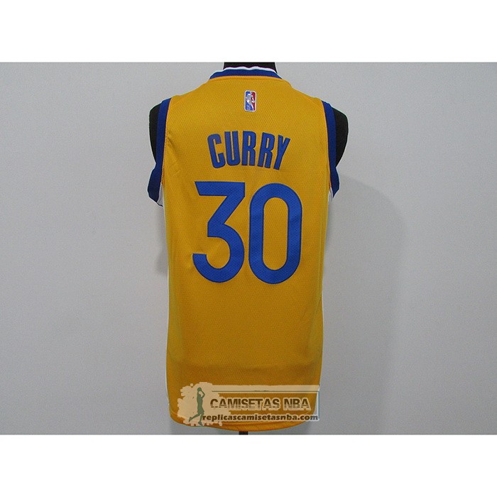 Camiseta Golden State Warriors Stephen Curry NO 30 Statement 2021 Oro